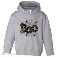 Halloween Boo Spider Web Spooky Season Toddler Hoodie thumb 0