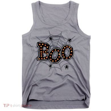 Halloween Boo Spider Web Spooky Season Tank Top