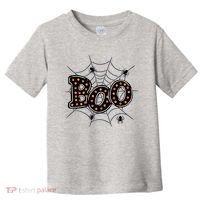 Halloween Boo Spider Web Spooky Season Toddler T-Shirt thumb 0