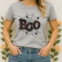 Halloween Boo Spider Web Spooky Season Women's T-Shirt thumb 2
