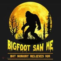 Halloween Bigfoot Saw Me Nobody Believes Him Funny Apron thumb 3