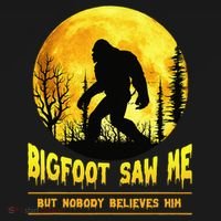 Halloween Bigfoot Saw Me Nobody Believes Him Funny Coaster thumb 2