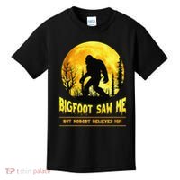 Halloween Bigfoot Saw Me Nobody Believes Him Funny Kids T-Shirt thumb 0