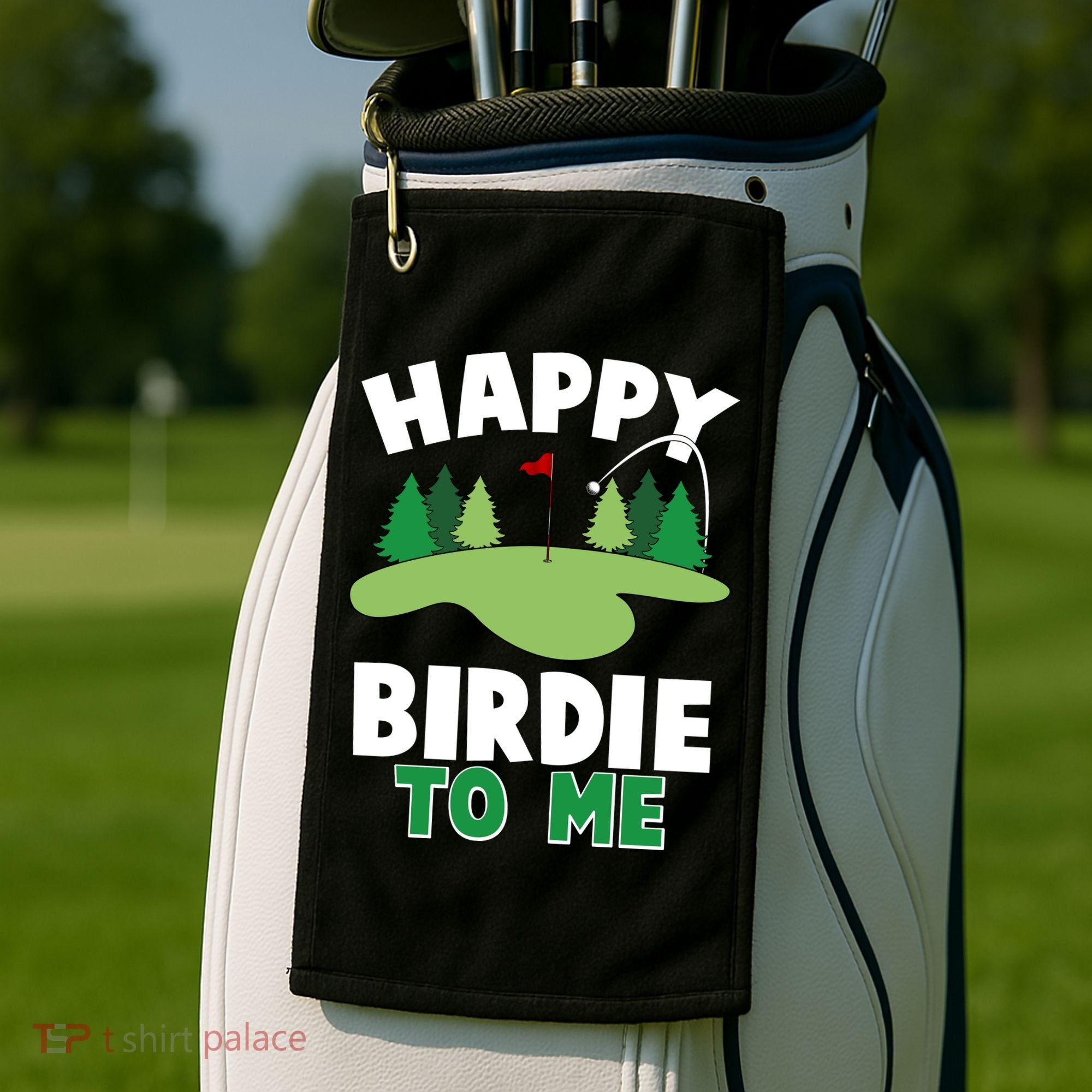 Happy Birdie To Me Golfing Golf Towel