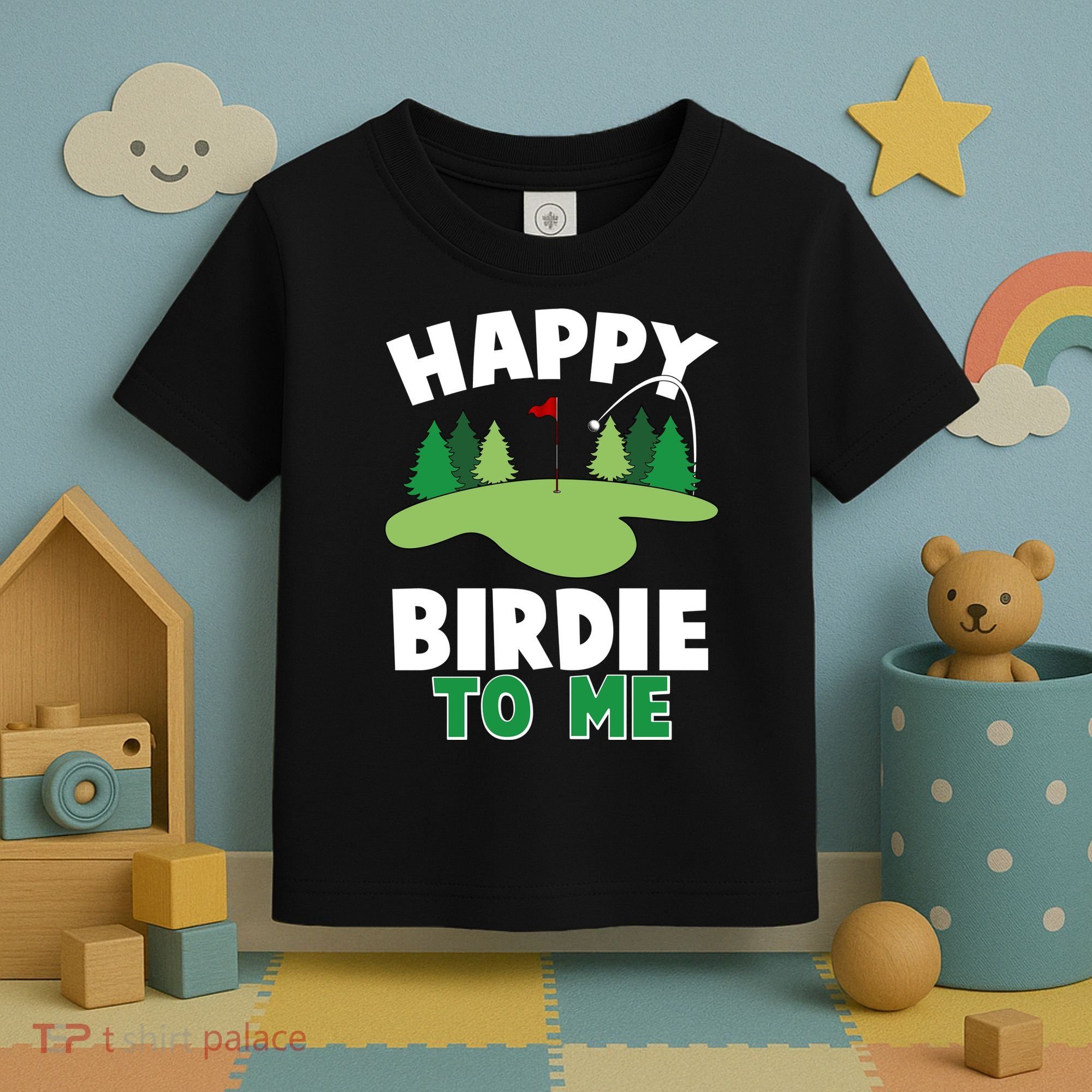 Happy Birdie To Me Golfing Toddler T-Shirt