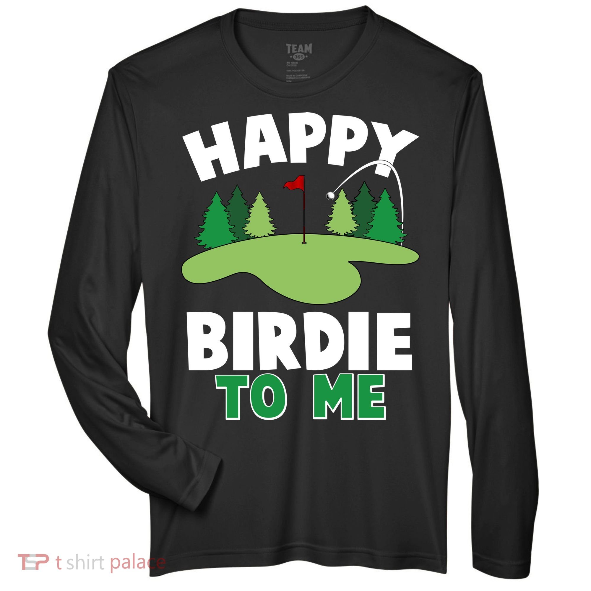 Happy Birdie To Me Golfing Zone Performance Long-Sleeve T-Shirt