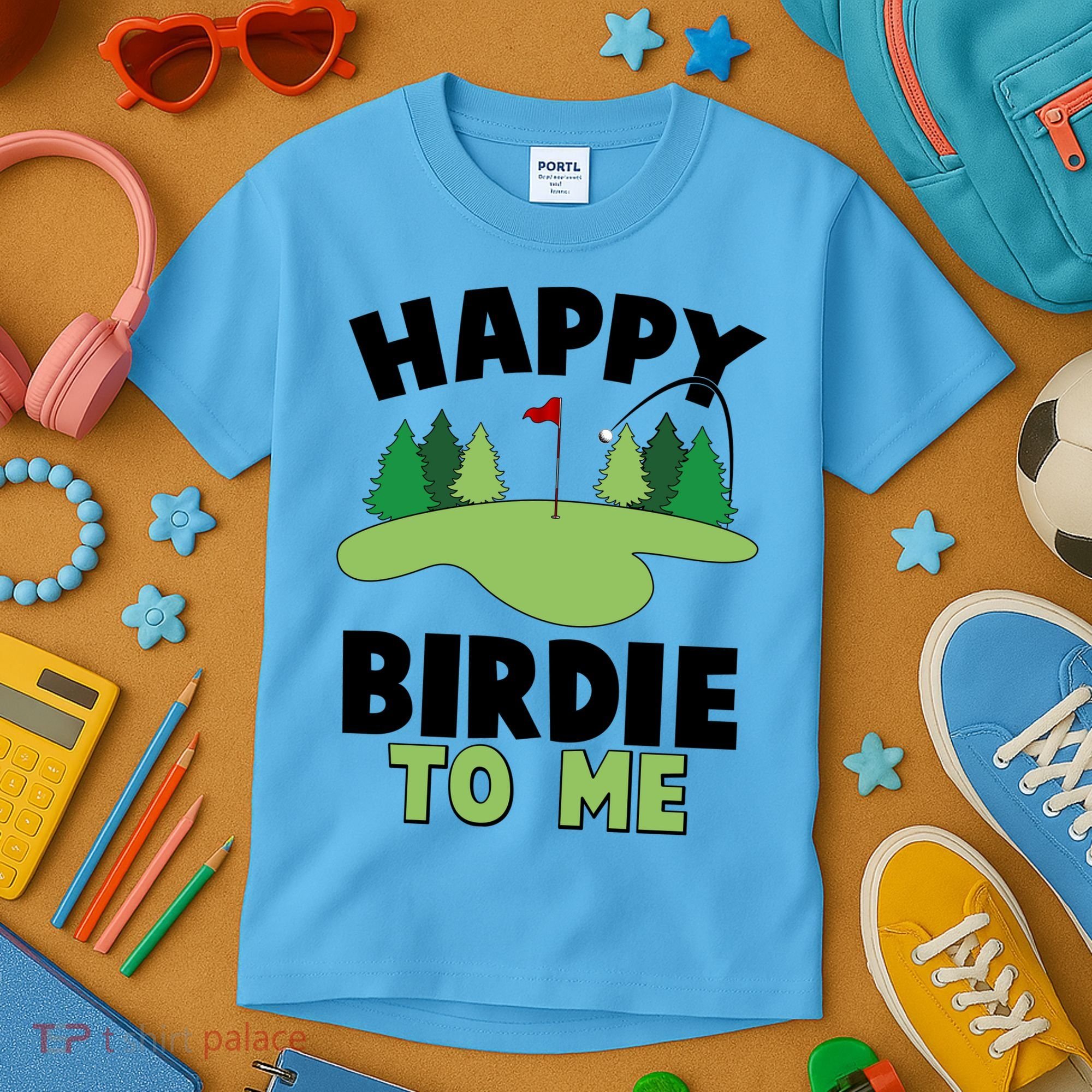 Happy Birdie To Me Golfing Kids T-Shirt
