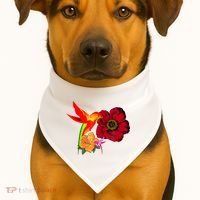 Hummingbird Bird Tree Beautiful Nature Spirit USA-Made Doggie Bandana thumb 1