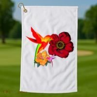 Hummingbird Bird Tree Beautiful Nature Spirit Golf Towel thumb 1