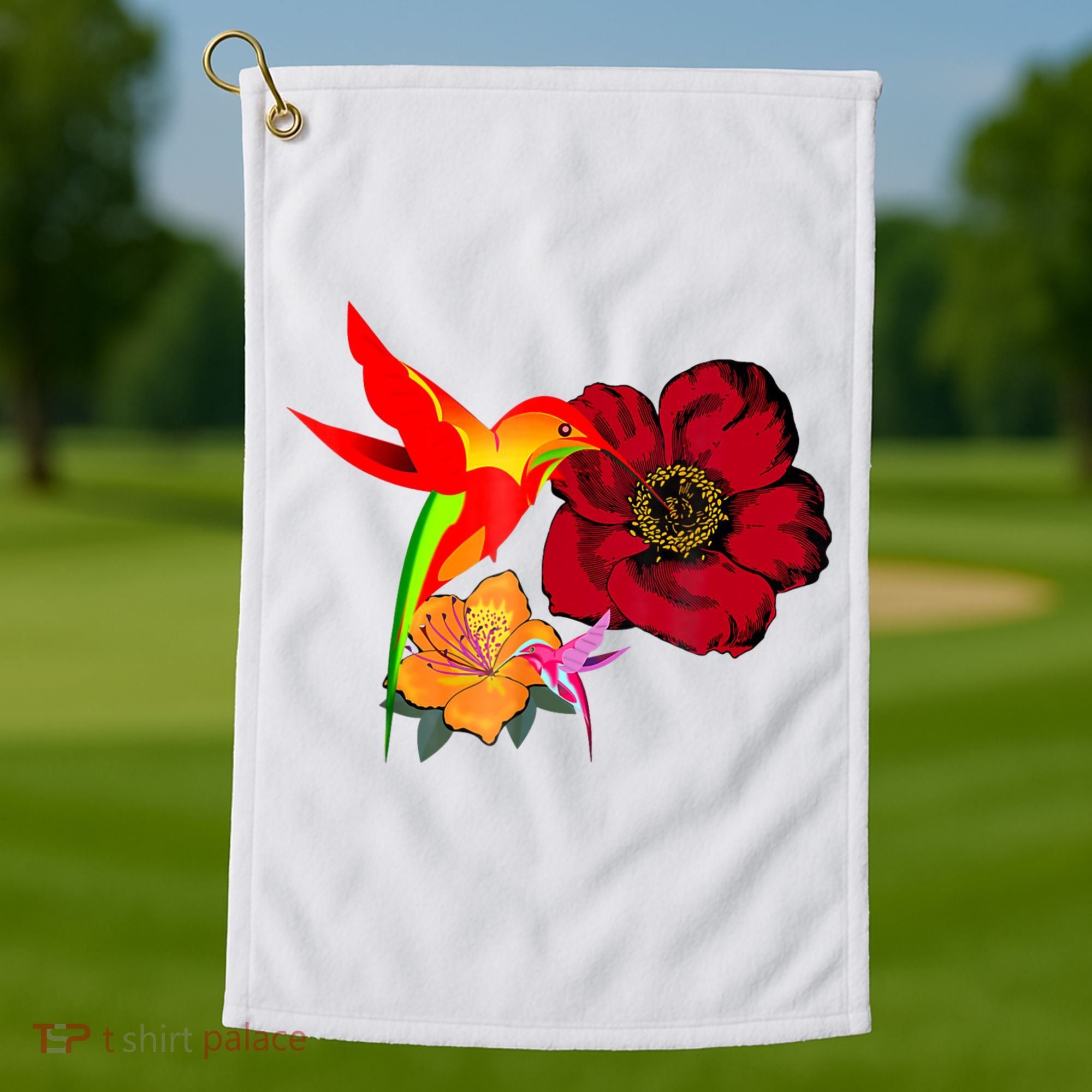 Hummingbird Bird Tree Beautiful Nature Spirit Golf Towel
