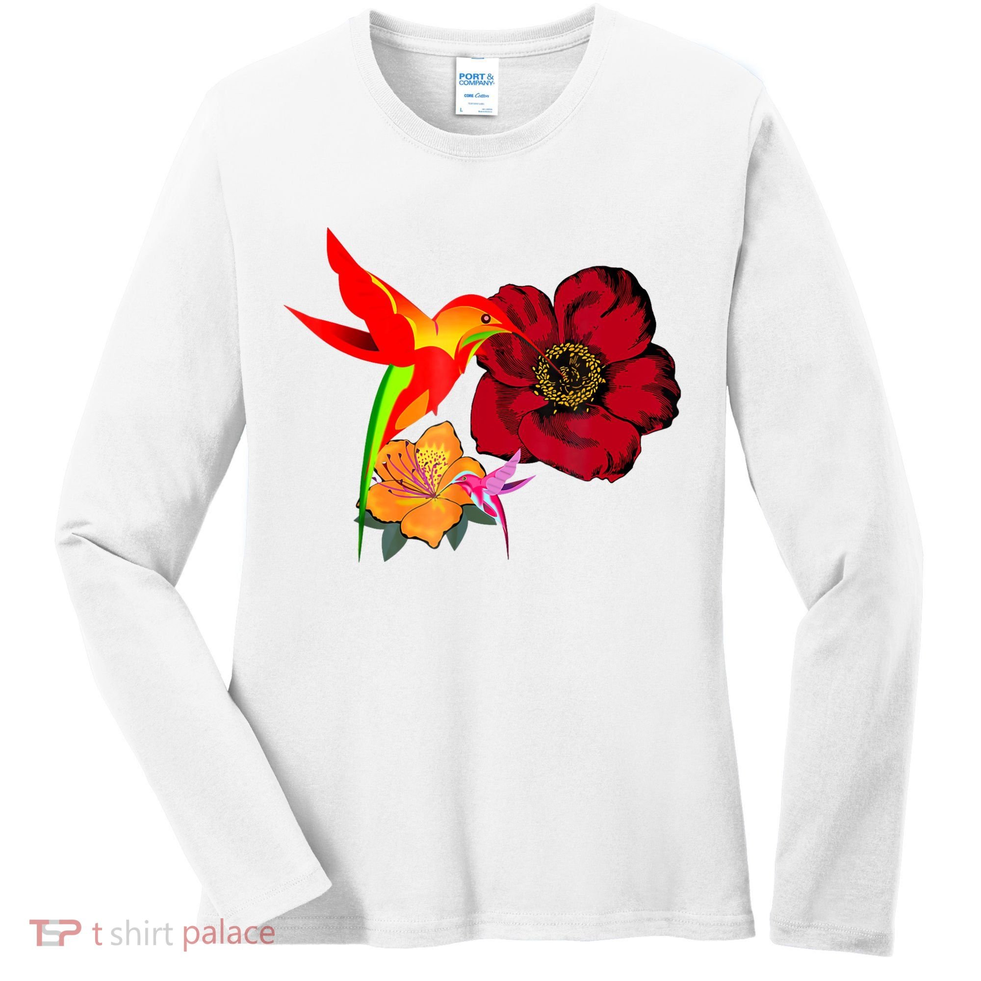 Hummingbird Bird Tree Beautiful Nature Spirit Women's Long Sleeve Shirt