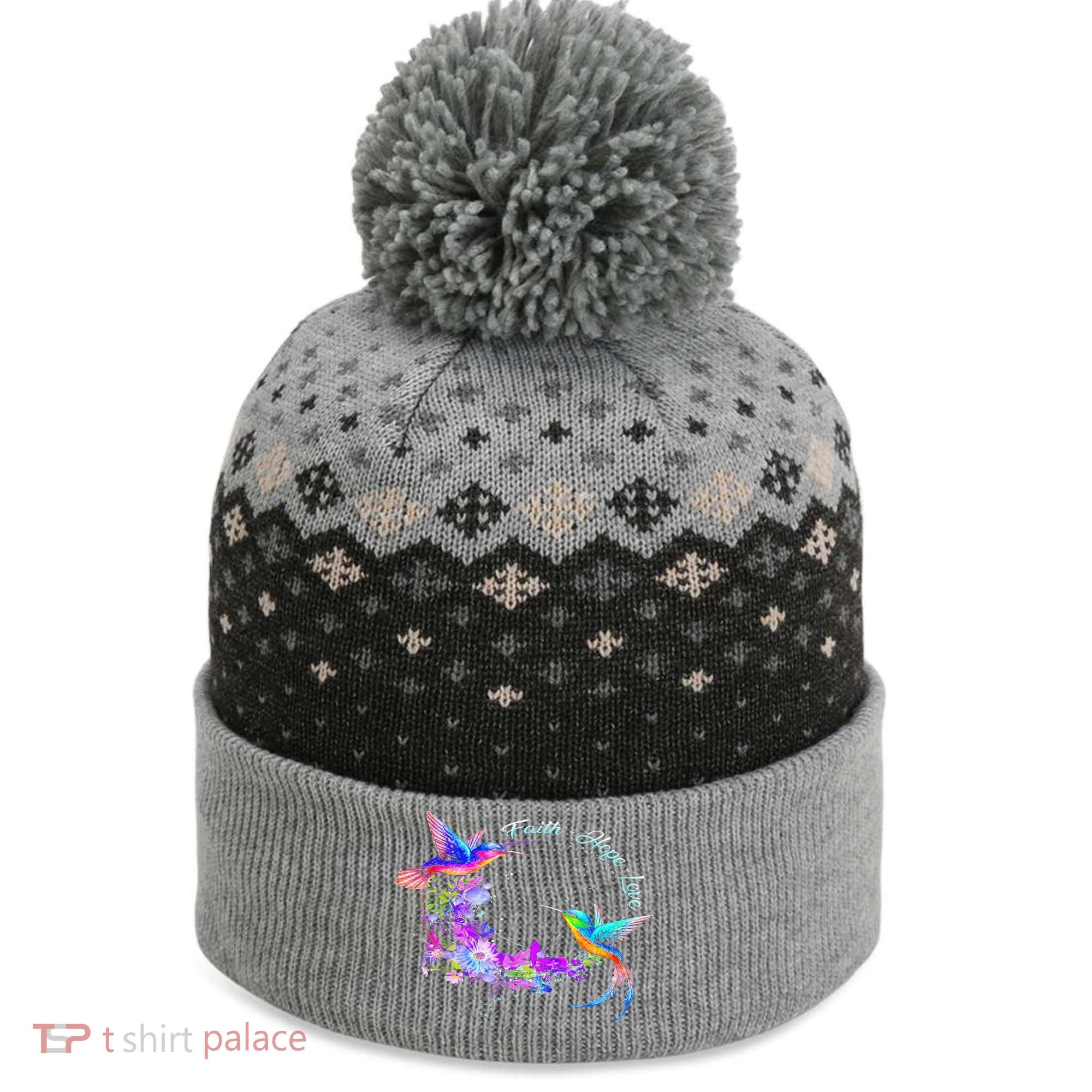 Hummingbird Bird Tree Beautiful Nature Spirit The Baniff Cuffed Pom Beanie