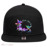 Hummingbird Bird Tree Beautiful Nature Spirit 7 Panel Mesh Trucker Snapback Hat thumb 0