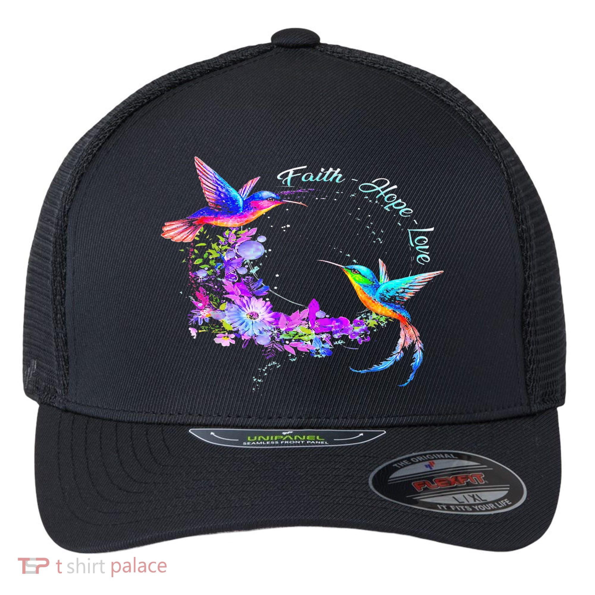 Hummingbird Bird Tree Beautiful Nature Spirit Flexfit Unipanel Trucker Cap