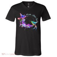 Hummingbird Bird Tree Beautiful Nature Spirit V-Neck T-Shirt thumb 0