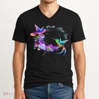 Hummingbird Bird Tree Beautiful Nature Spirit V-Neck T-Shirt thumb 2