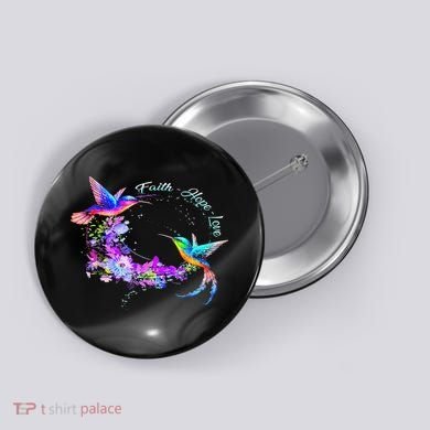 Hummingbird Bird Tree Beautiful Nature Spirit Button