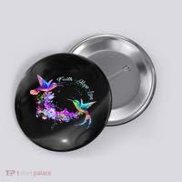 Hummingbird Bird Tree Beautiful Nature Spirit Button thumb 0