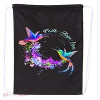 Hummingbird Bird Tree Beautiful Nature Spirit Drawstring Bag thumb 0