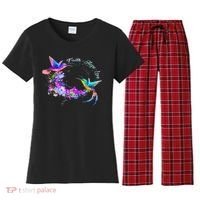 Hummingbird Bird Tree Beautiful Nature Spirit Women's Flannel Pajama Set thumb 0