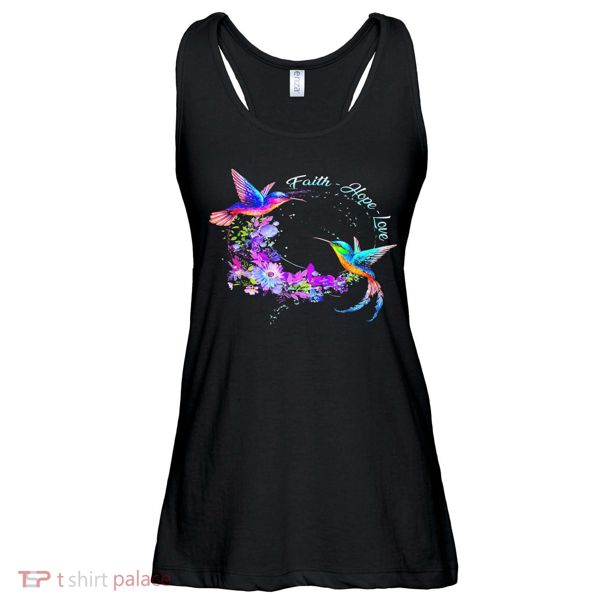 Hummingbird Bird Tree Beautiful Nature Spirit Ladies Essential Flowy Tank