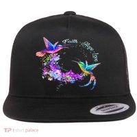 Hummingbird Bird Tree Beautiful Nature Spirit Flat Bill Trucker Hat thumb 0