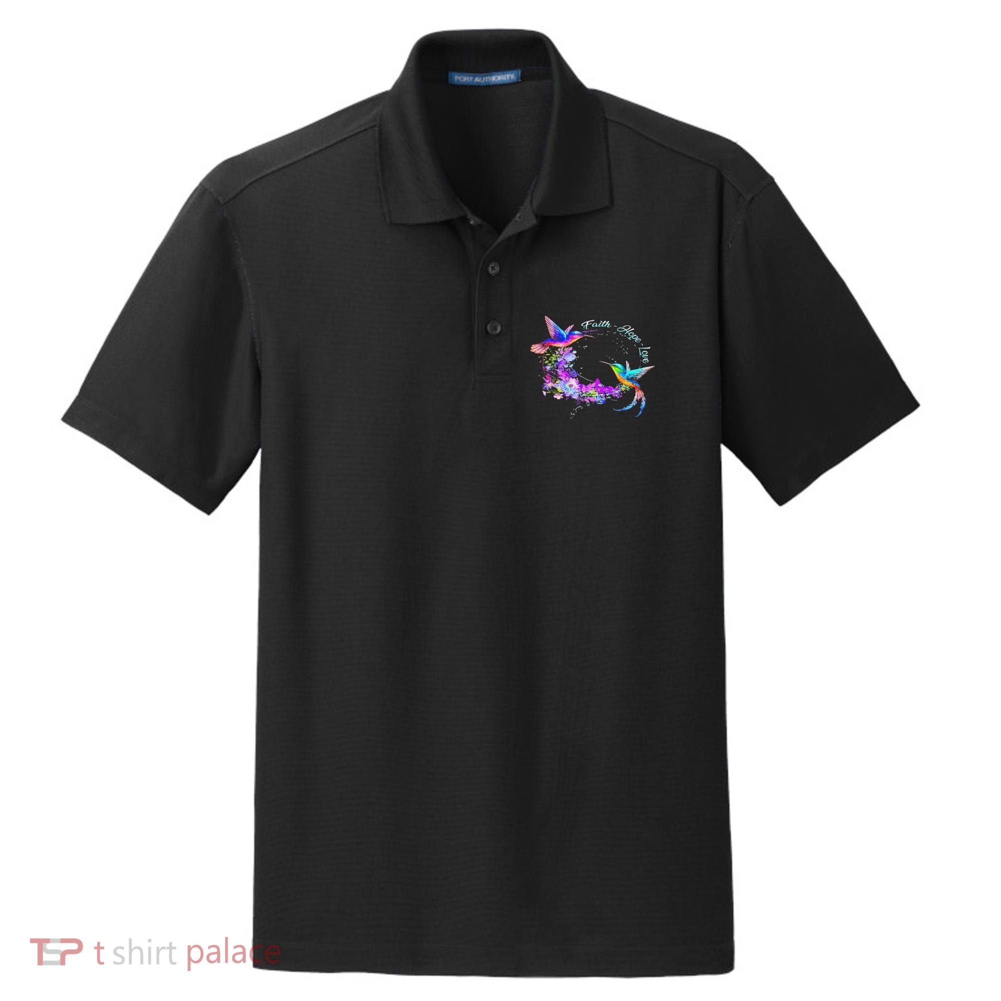 Hummingbird Bird Tree Beautiful Nature Spirit Dry Zone Grid Polo