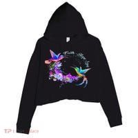 Hummingbird Bird Tree Beautiful Nature Spirit Crop Fleece Hoodie thumb 0