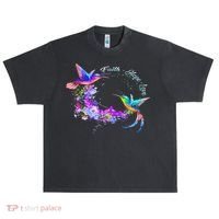 Hummingbird Bird Tree Beautiful Nature Spirit Urban Oversized Heavyweight T-Shirt thumb 0