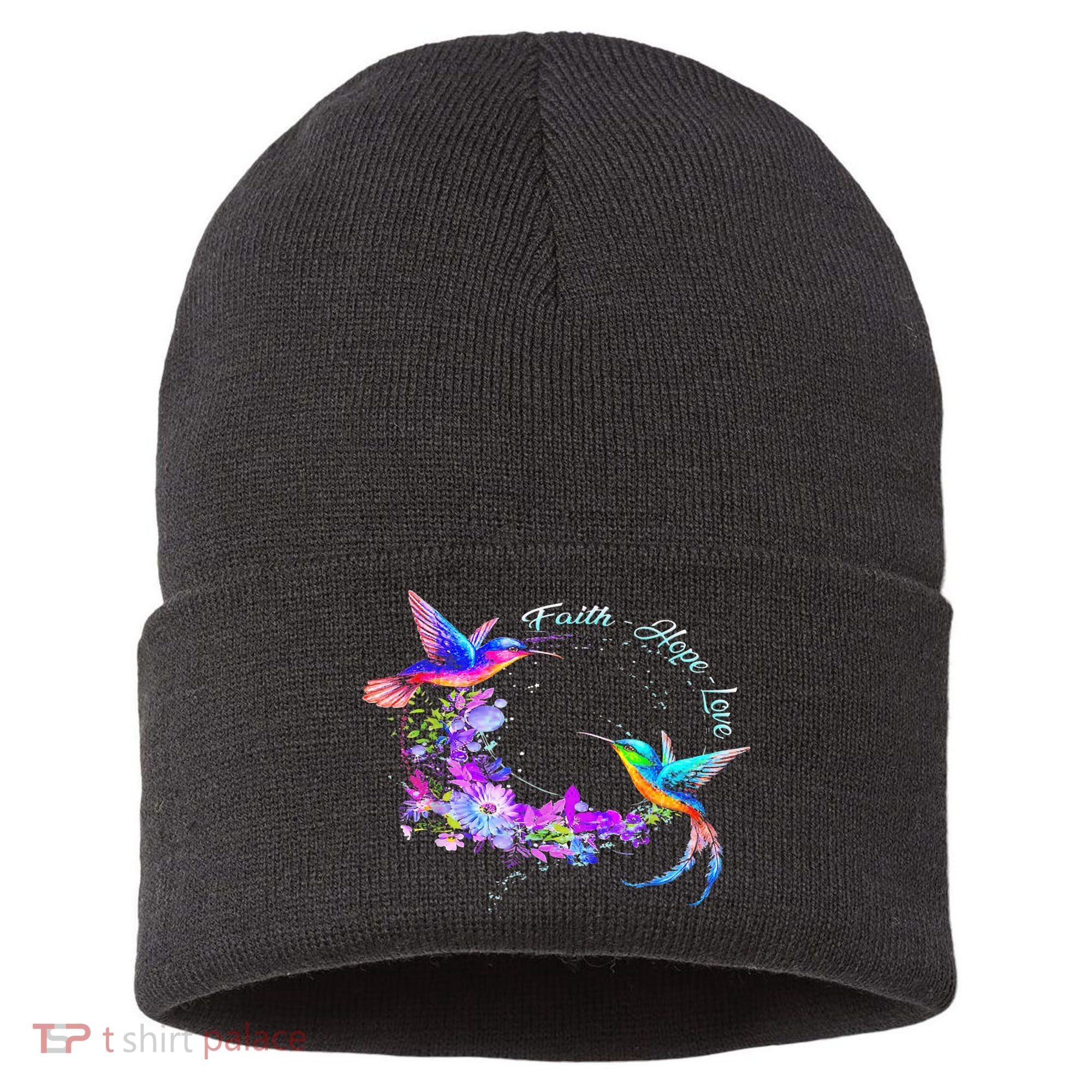 Hummingbird Bird Tree Beautiful Nature Spirit Sustainable Knit Beanie