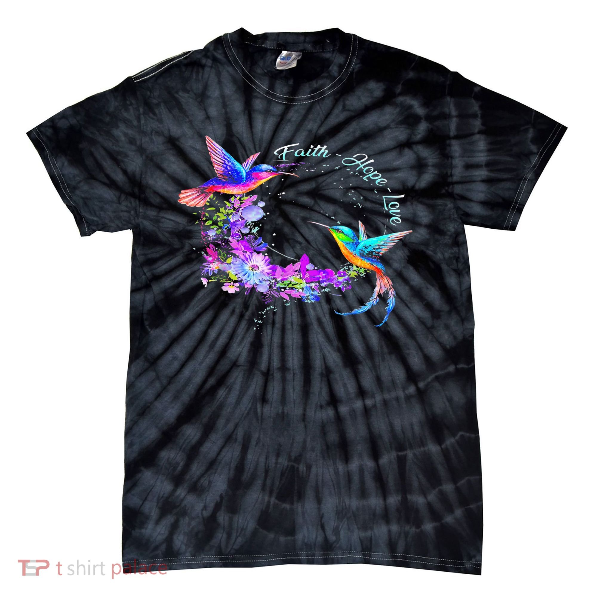 Hummingbird Bird Tree Beautiful Nature Spirit Tie-Dye T-Shirt