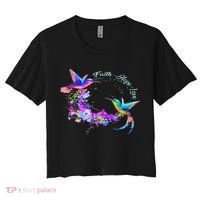 Hummingbird Bird Tree Beautiful Nature Spirit Women's Crop Top Tee thumb 0