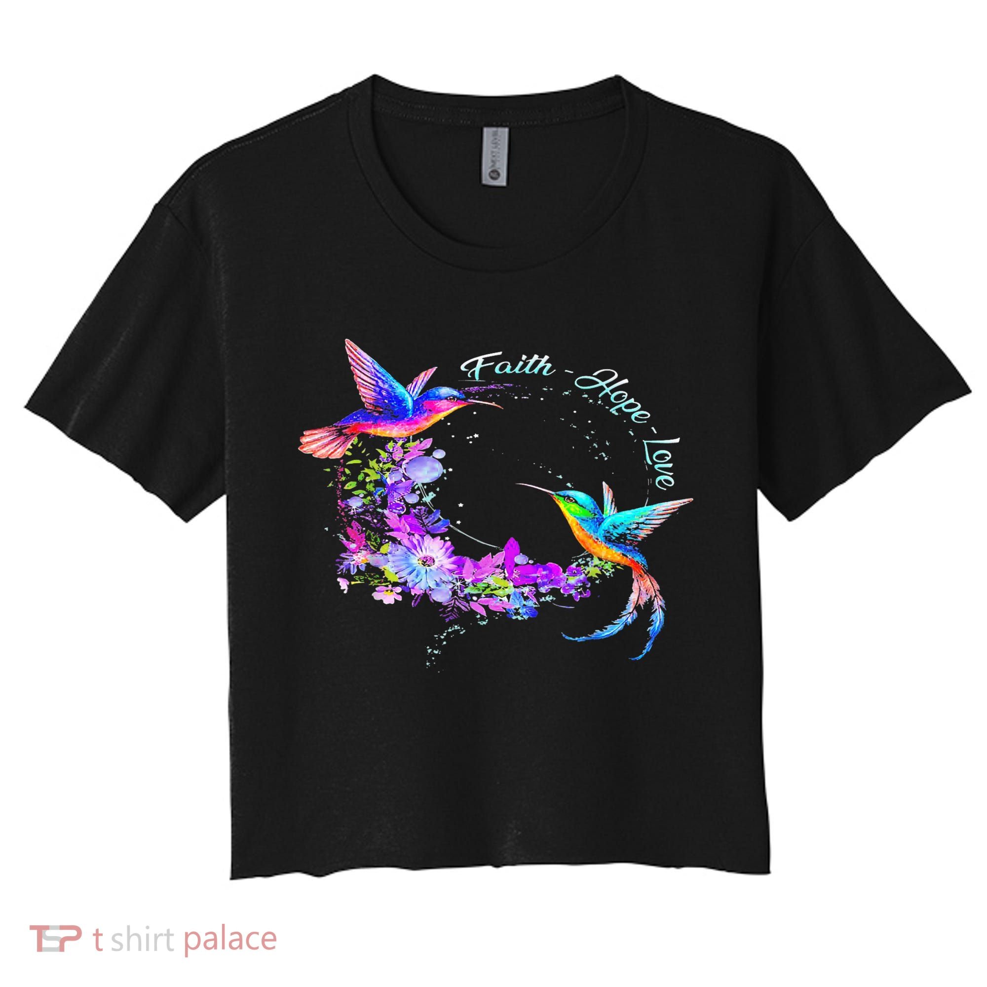 Hummingbird Bird Tree Beautiful Nature Spirit Women's Crop Top Tee