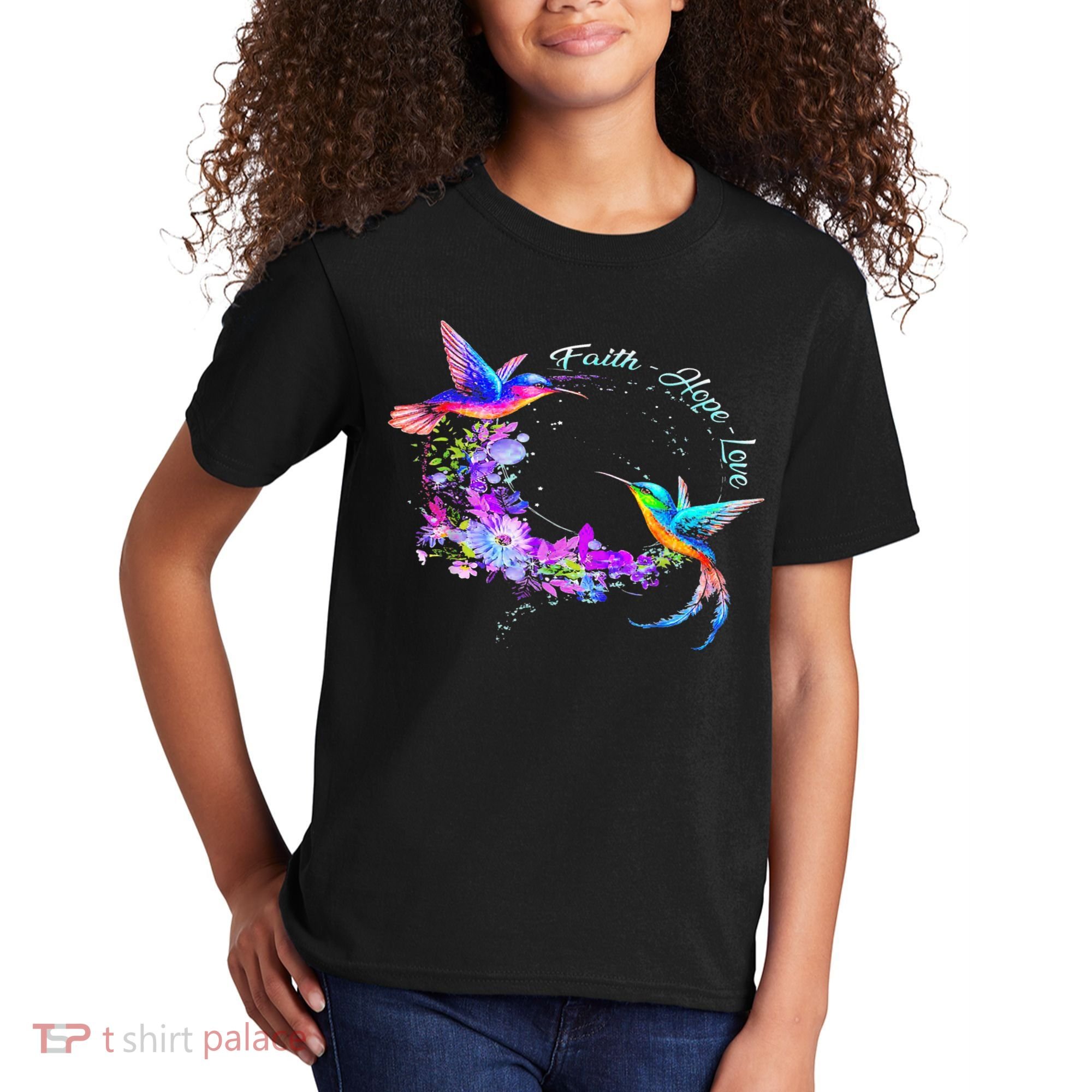 Hummingbird Bird Tree Beautiful Nature Spirit Kids T-Shirt