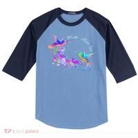 Hummingbird Bird Tree Beautiful Nature Spirit Raglan Baseball Sleeve Shirt thumb 0