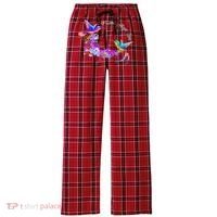 Hummingbird Bird Tree Beautiful Nature Spirit Women's Flannel Plaid Pajama Pants thumb 0