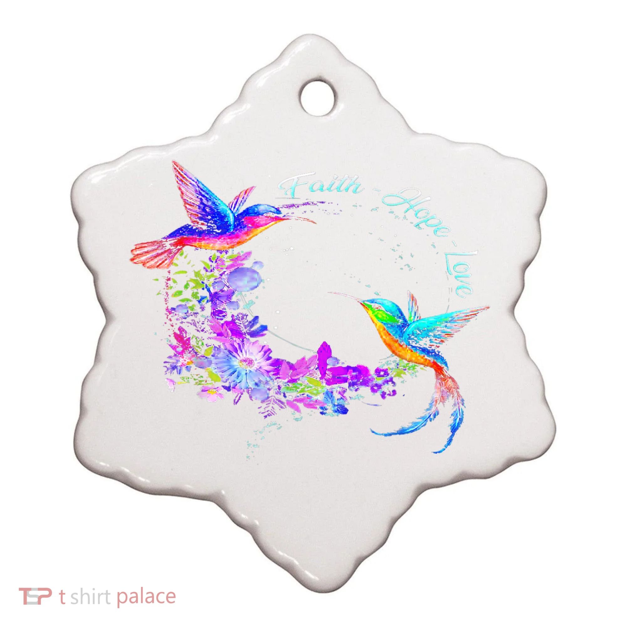 Hummingbird Bird Tree Beautiful Nature Spirit Ceramic Ornament