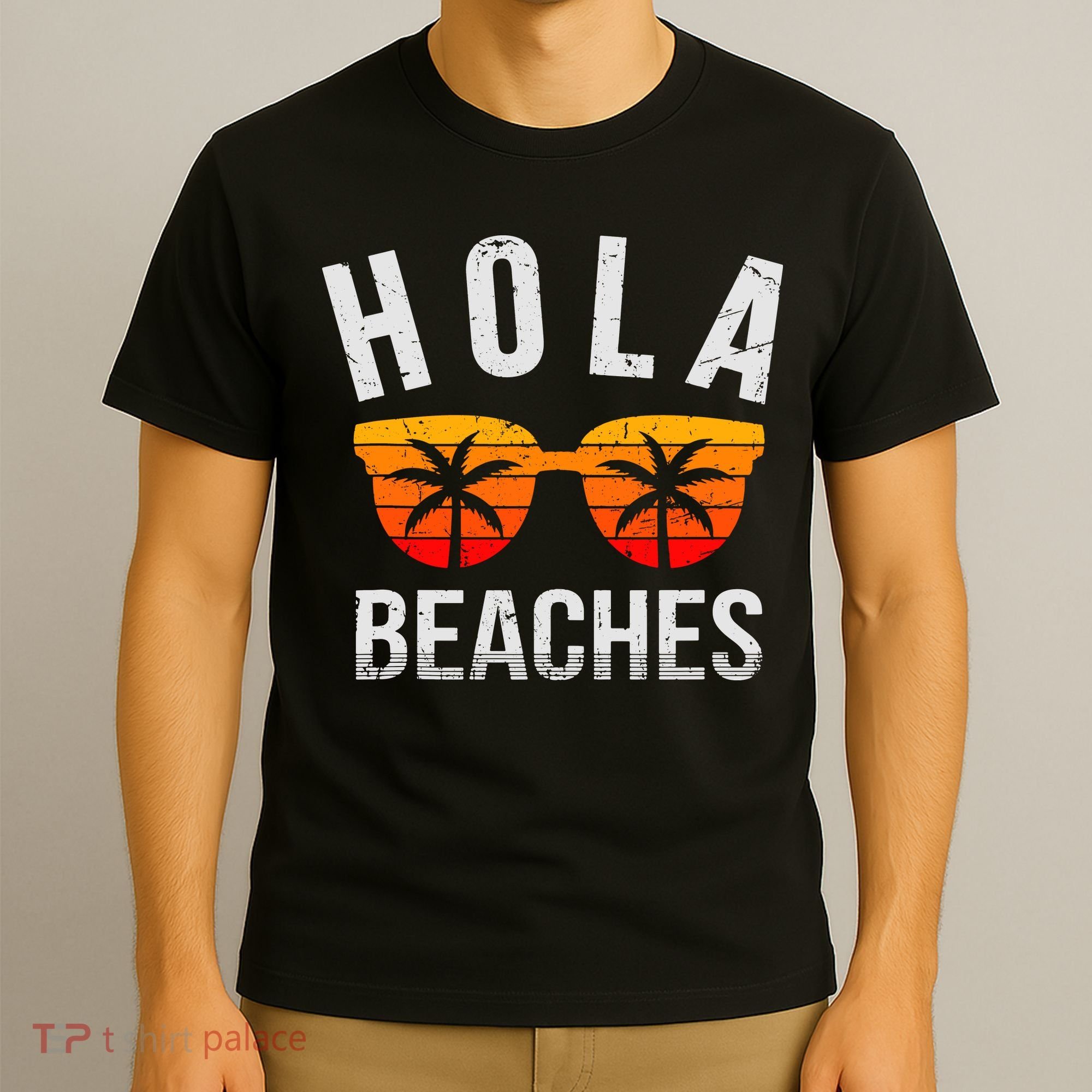 Hola Beaches Tank Top Funny Beach Vacation Shirt Summer T-Shirt