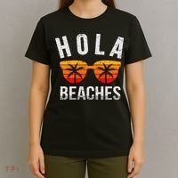 Hola Beaches Tank Top Funny Beach Vacation Shirt Summer T-Shirt thumb 4