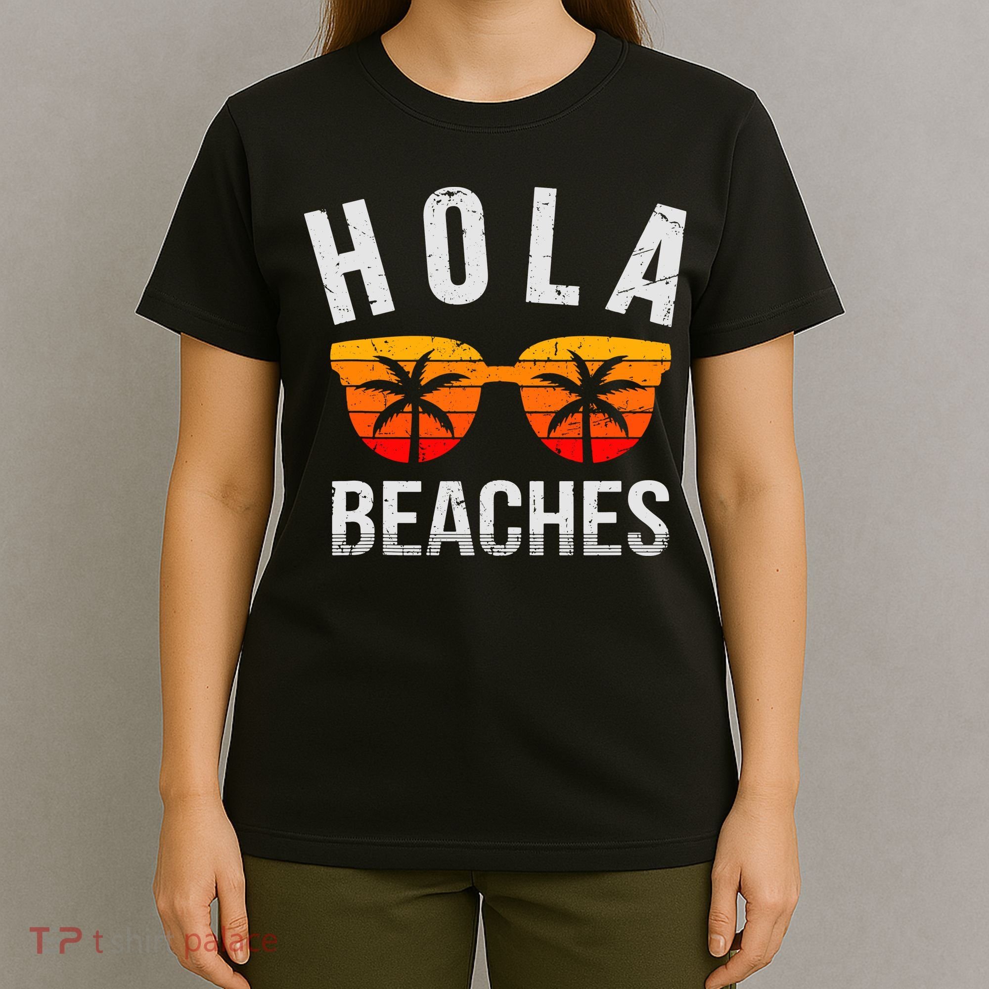 Hola Beaches Tank Top Funny Beach Vacation Shirt Summer T-Shirt