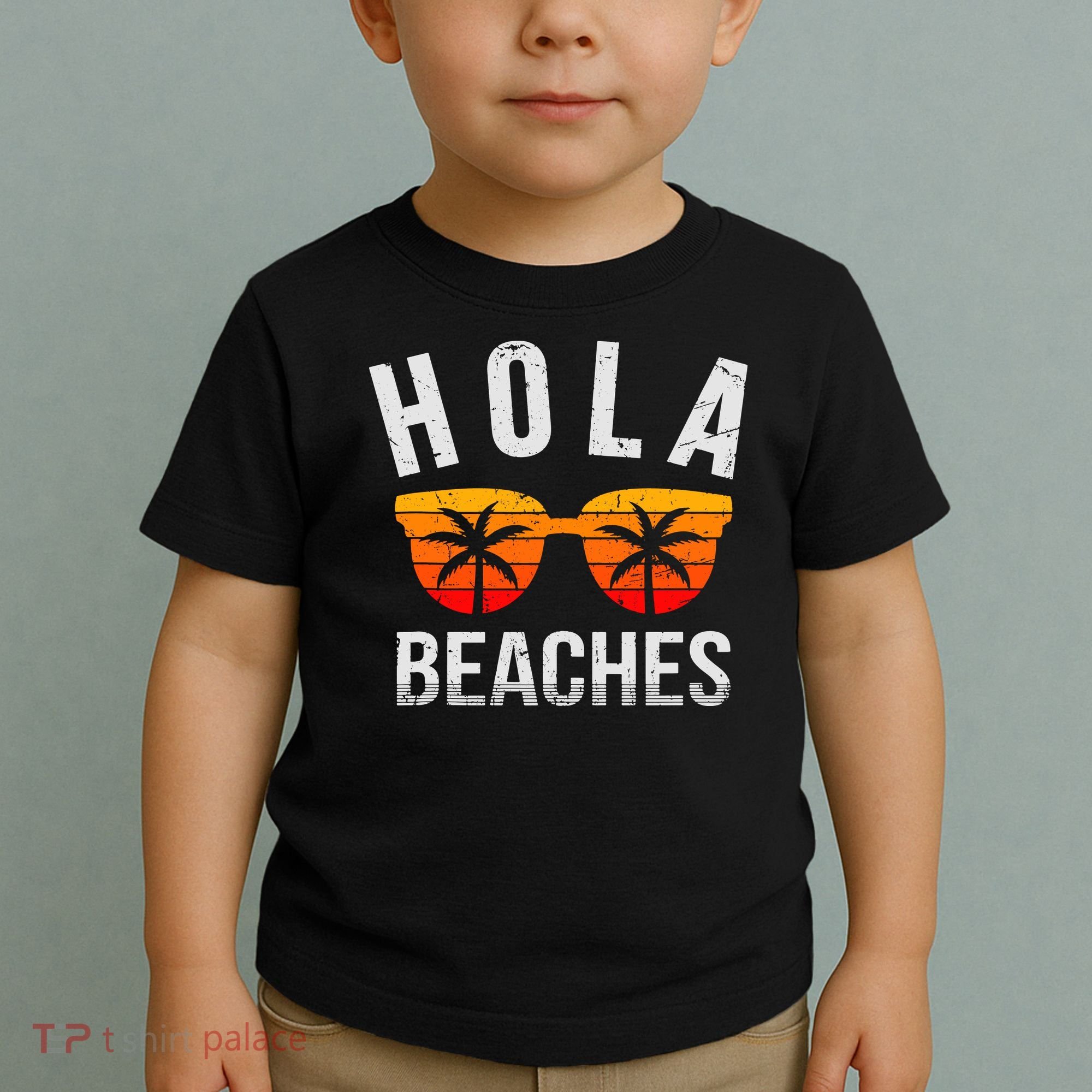 Hola Beaches Tank Top Funny Beach Vacation Shirt Summer Toddler T-Shirt
