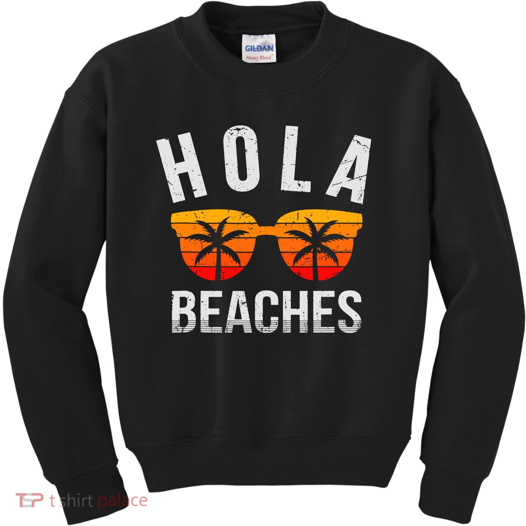 Hola Beaches Tank Top Funny Beach Vacation Shirt Summer Kids Sweatshirt