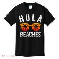 Hola Beaches Tank Top Funny Beach Vacation Shirt Summer Kids T-Shirt thumb 0
