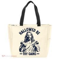 Hallowed Be Thy Gains Tote Bag thumb 0