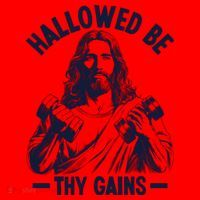 Hallowed Be Thy Gains Santa Hat thumb 1