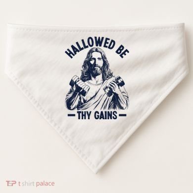 Hallowed Be Thy Gains USA-Made Doggie Bandana