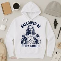 Hallowed Be Thy Gains Hoodie thumb 3