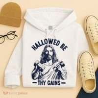 Hallowed Be Thy Gains Hoodie thumb 4