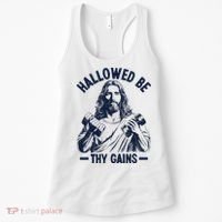 Hallowed Be Thy Gains Women's Tank Top thumb 0