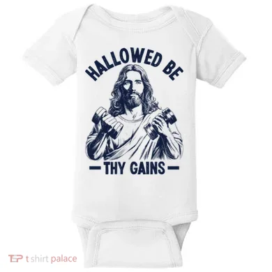 Hallowed Be Thy Gains Baby Bodysuit